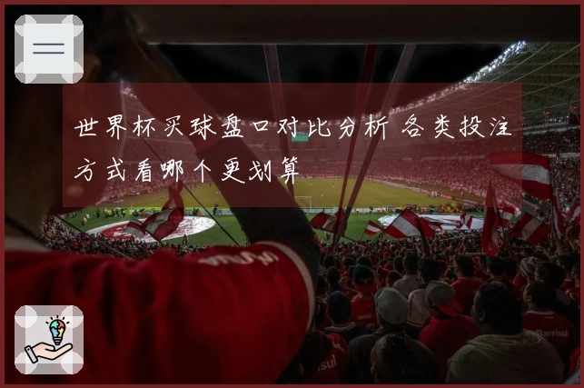 世界杯买球盘口对比分析 各类投注方式看哪个更划算